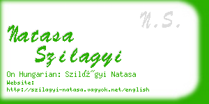 natasa szilagyi business card